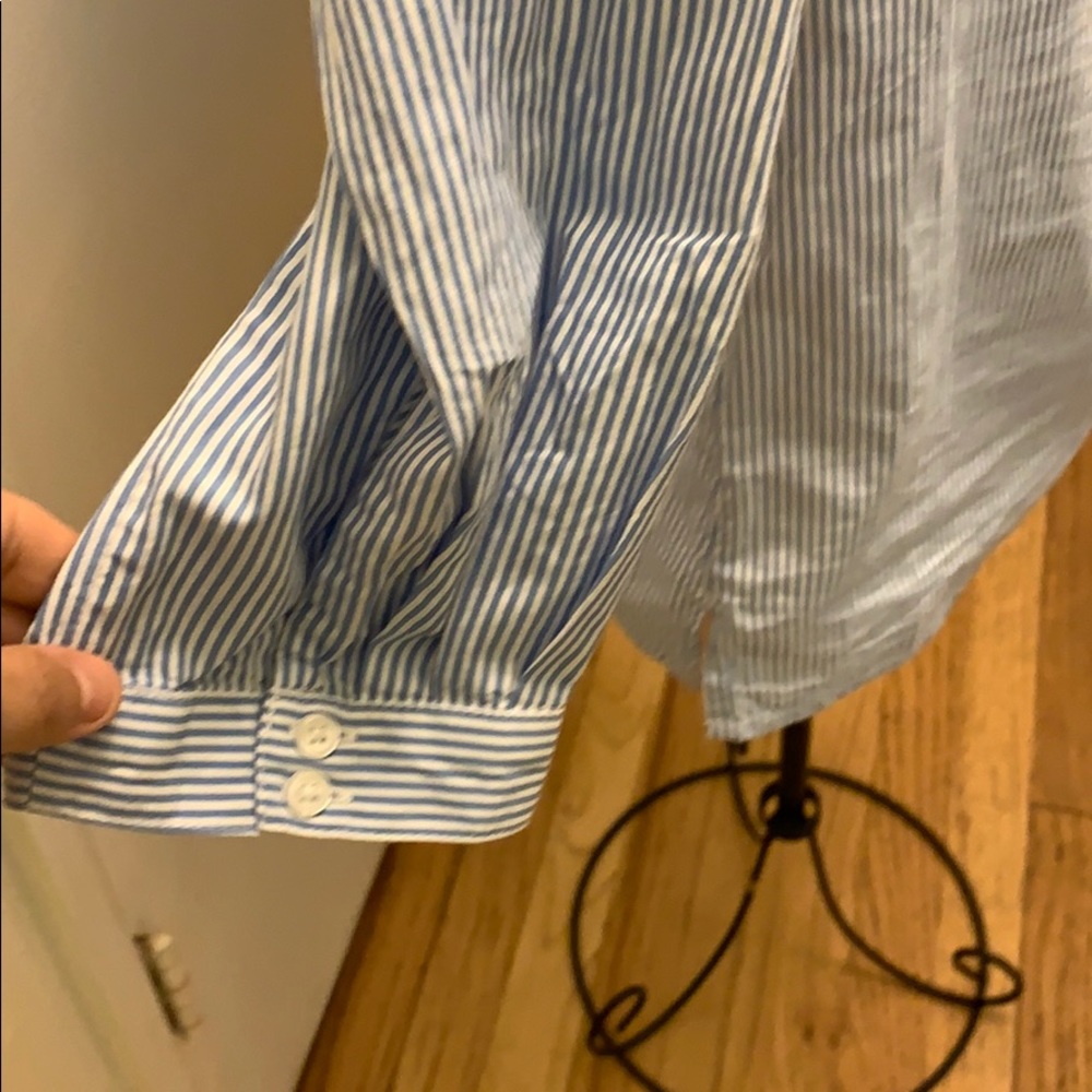 🍭Pinstripe Ruffle Top🍭 - Picture 2 of 4